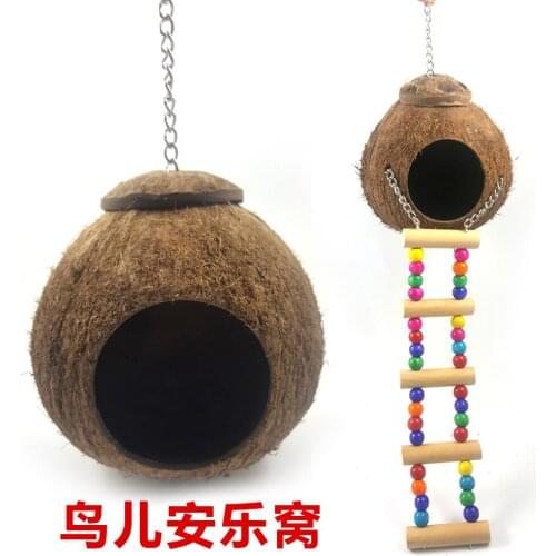 Bird Nest coconut shell charcoal nest grass nest budgerigar nest straw nest breeding nest little bird nest parrot supplies