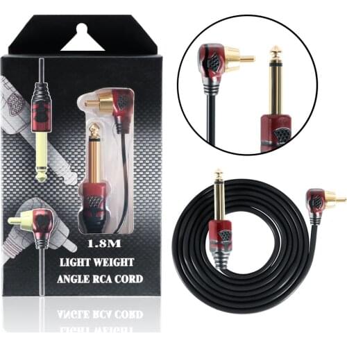 Tattoo Cords Silicone 1.8 Meters Soft Thick Clip Cable Suitable for Any Tattoo Power Supply and RCA Jack Machine Connection