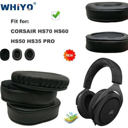Replacement Ear Pads for CORSAIR HS70 HS60 HS50 HS35 PRO Headset Parts Leather Cushion Velvet Earmuff Earphone Sleeve Cover