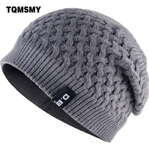 TQMSMY Warm Men Beanie Caps teenager Winter Hats For Man Knitted Beanies Hat Mesh Gorra Bonnet Bone Caps Man and Women TMD30