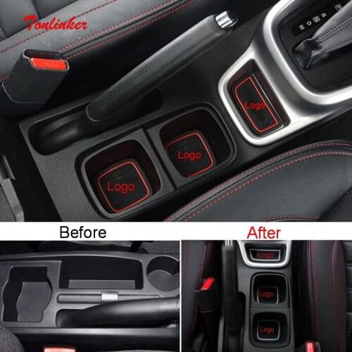 Tonlinker Interior Car Door Groove Mat Cover case Stickers for SUZUKI VITARA 2016-19 Car Styling 18 PCS Silicone Covers stickers