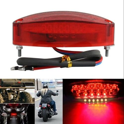 Universal Smoke Motorcycle Quad ATV Running Stop Brake License Plate Tail Lights