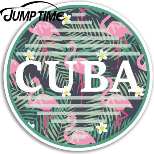 Jump Time Cuba Vinyl Stickers Tropical Travel Sticker Laptop Luggage Decal Decor Window Bumper Waterproof