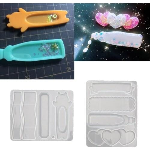Quicksand Hairpin Resin Casting Mould Resin Shaker Barrette Hair Clip Molds Kit