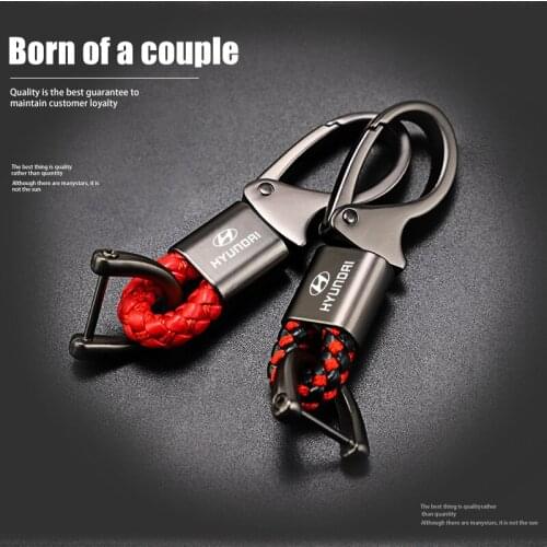 1Pcs Car Key Accessories High Quality Metal Auto Keychain Ring For Hyundai I30 I20 IX35 I40 Tucson Getz Elantra Sonata Veloster