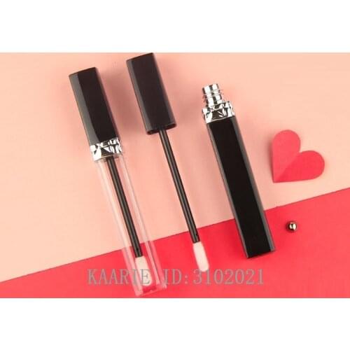 10/30/50pcs Long Square Black Lip Gloss Container Empty Makeup DIY Lip Glaze Tube Cosmetics Refillable Bottle Lipgloss Shell