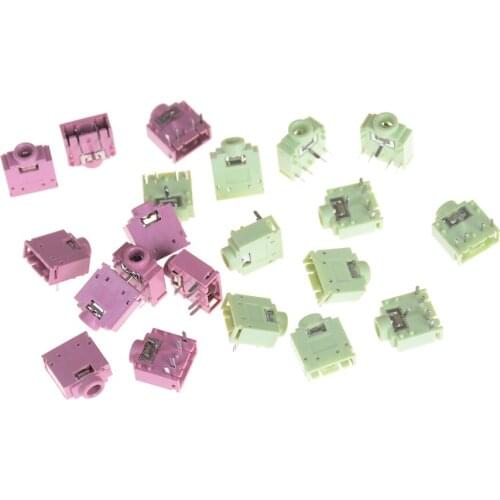 10 Pieces 3.5mm Female 5 Pins Stereo Headset Interior PCB Mount Audio Jack Socket Wholesale