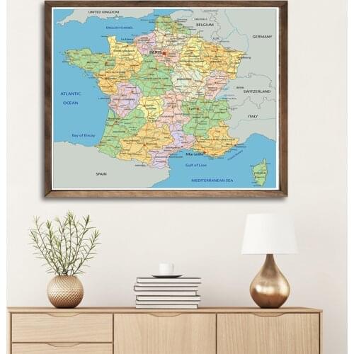 120*120Cm The France Traffic Map Non-woven Canvas Painting Wall Poster Living Room Home Decoration School Supplies In French