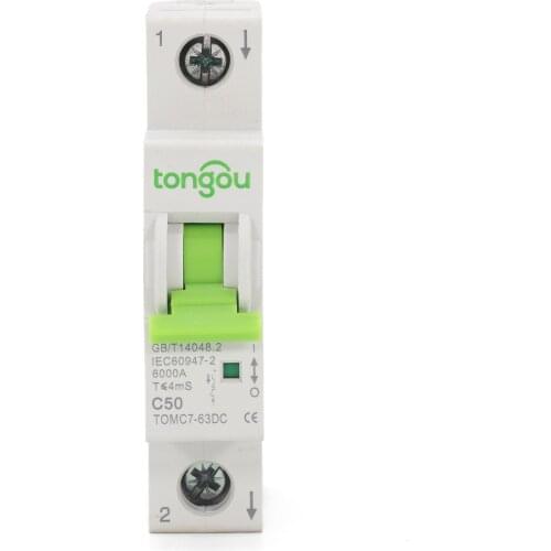 1P DC 250V Solar Mini Circuit Breaker 6A 10A 16A 25A 32A 40A 50A 63A MCB