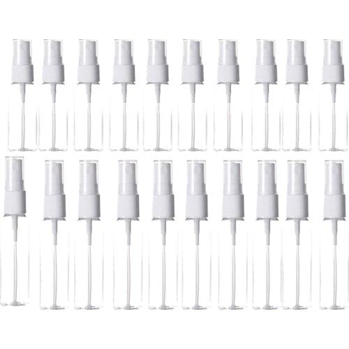 20pcs 20ml Portable small Transparent Plastic Empty Spray Bottle Refillable Bottles