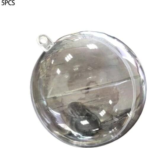 4/6/8cm Transparent Open Plastic Christmas Decorations Ball Clear Bauble Ornament Gift Present Box Decoration Christmas Balls