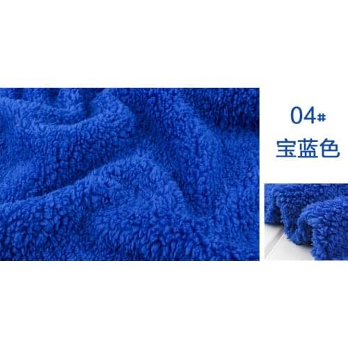 4# royal blue 1 meter Berber Fleece Fabric camoFleece Shu Velveteen for DIY toys sleepcoat pajamas nighty bedgown material