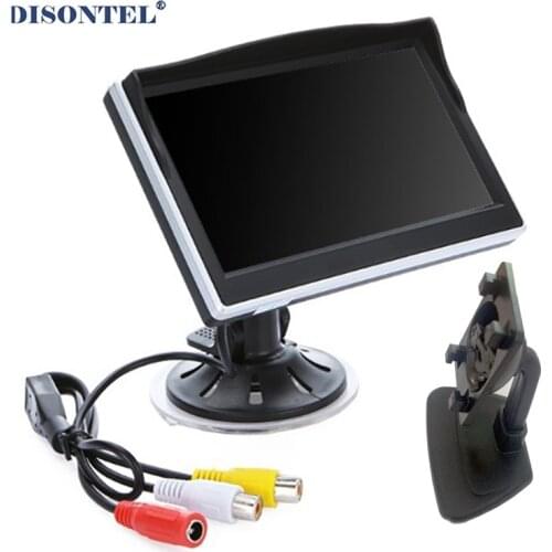 5" 5 inch Digital car monitor mirror monitor TFT LCD 16:9 screen Car Rearview Monitor for car Camera sucker monitor