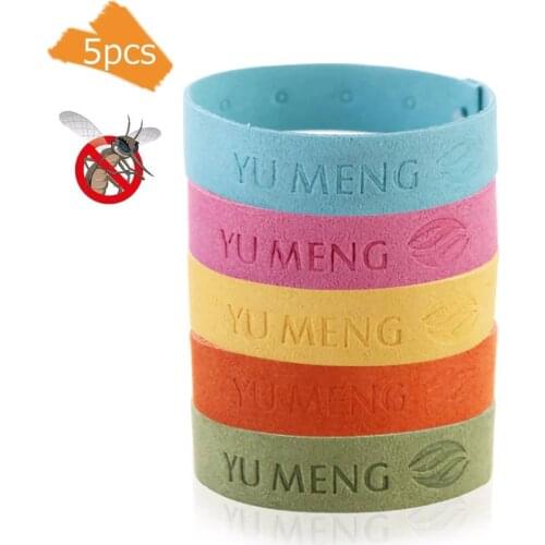 5pcs Non Toxic Mosquito Repellent Bracelet Baby Child Wristband Outdoor Mosquito Repellent Bracelet