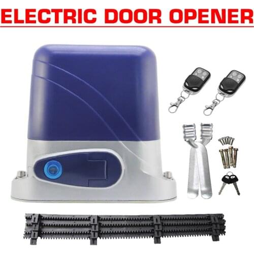 Automatic Electric Door Opener for 600KG Weight Remote Control Sliding Gate Motor Engine with 4M Nylon Racks Access Control Kit