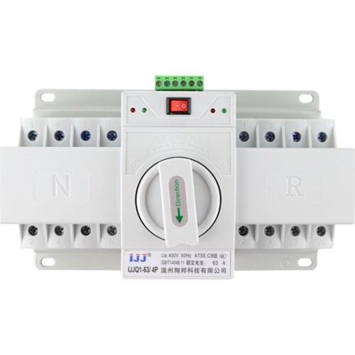 3P/4P 63A 220V ATS MCB type Dual Power Automatic Transfer Switch Change Over Switch