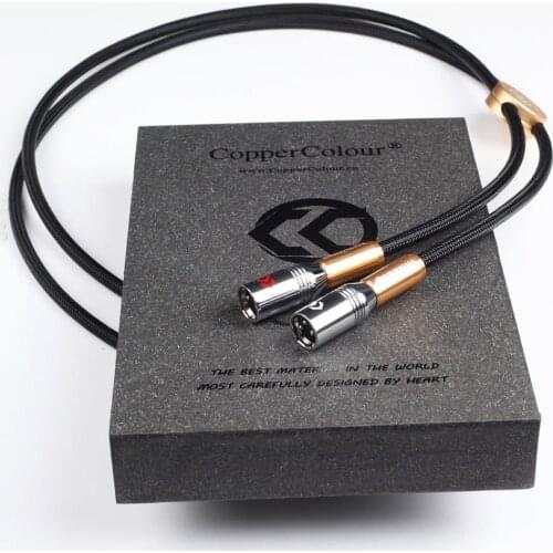 CopperColour CC Alpha Audiophile Cables XLR connector HiFi audio interconnect cord pair PTFE silver&alloy 2 XLR to 2 XLR plug