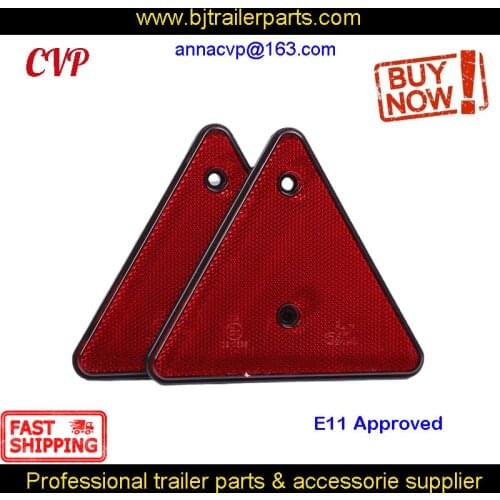 CVP 2PCS High Quality Triangle Refllector Trailer Light Lamp RV Parts RED Camper Caravan Accessories Trailer Parts