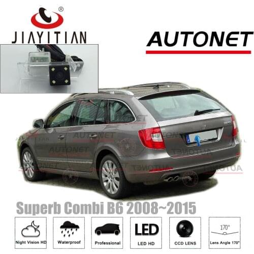 JIAYITIAN Rear View Camera For SKODA Superb Combi B6 2008~2015 CCD Night Vision Backup camera license plate camera reverse CAM
