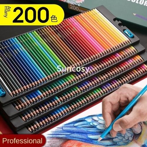200/180/150/120/72/48 Color Professional Oil Color Pencils Wood Soft Watercolor Pencil with Bag School Draw Sketch Art Supplies