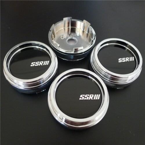 4pcs for SSR III 60mm Wheel Center Caps Hub Rim Cover Badge Logo Emblem Car Styling Accessories