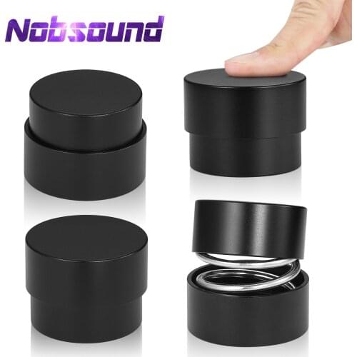 Nobsound 4-PACK Aluminium Alloy+Spring Shockproof Pads Subwoofer Isolation Stand Feet Speaker Anti-vibration Stand Mount Mats