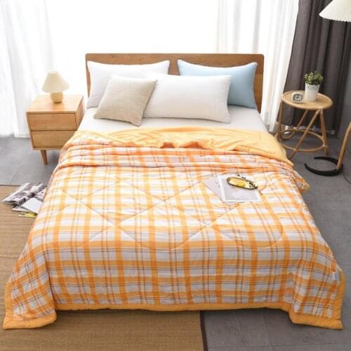 Summer Cheap Quilted Blanket Home Bedding Cover Kids Newborn Comforter Plaid