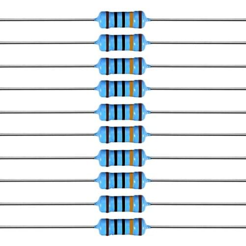 10R Ohm 0.25W 1% Metal Film Resistor - Pack of 100