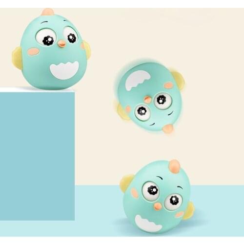 3-6 months old cute animal blinks baby tumbler toy grasps newborn to pacify baby with gutta percha