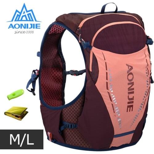 ML Size AONIJIE C9103 Ultra Vest 10L Hydration Backpack Pack Bag Soft Water Bubble Flask For Trail Running Marathon Hiking