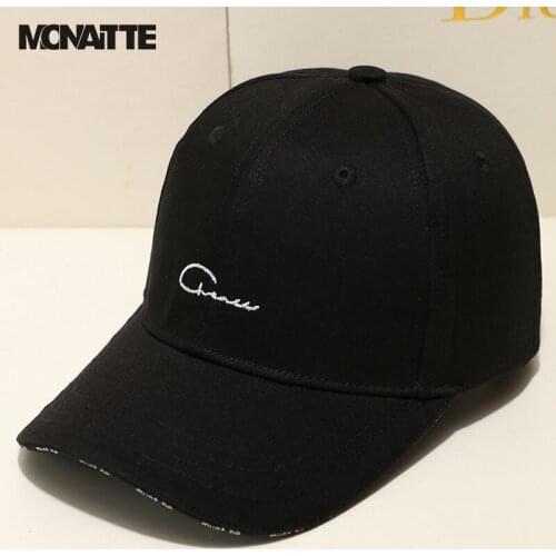 Monaitte Brand etters embroidery men and women baseball caps Shopping sunscreen all-match sports hat cap