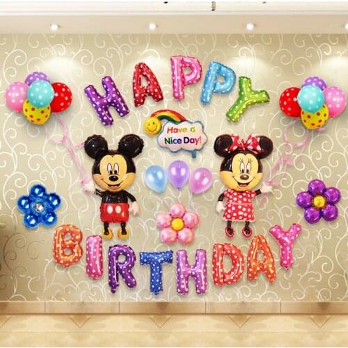 Disney Marvel Birthday Balloon Arrangement Package Baby Full Moon One Hundred Days One Year Old Background Wall Decoration