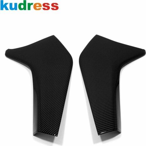 For Toyota RAV4 RAV 4 2019 2020 2021 Carbon Fiber Gear Shift Panel Strip Cover Trim Stickers Car Interior Accessories 2pcs