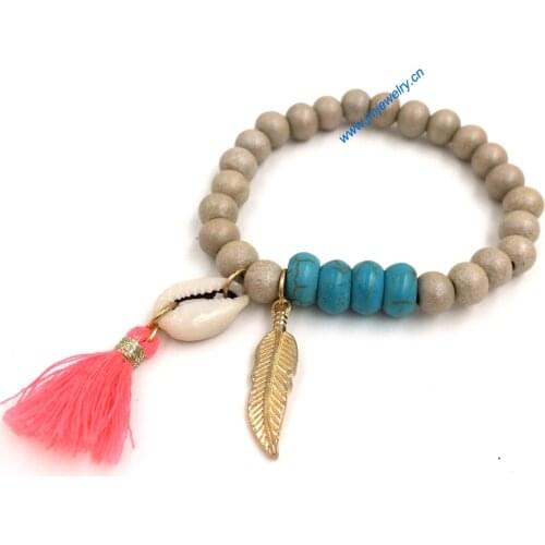 2015 New European Boho Jewelry Suppliers handcrafted bracelet stone beads beaded bracelet stone bracelet for women girl