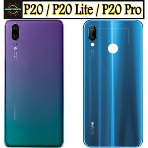 New For Huawei P20 Lite Battery Cover Rear Door Case For Huawei P20 Pro Battery Cover Glass Back Cover For Huawei P20 Back Cover