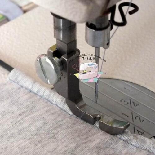 2pcs Industrial Sewing Machine Press Foot Flat Car Inset Pressing Foot 31358L 1/8 Steel 3.2mm Left Needle Hole Pressure
