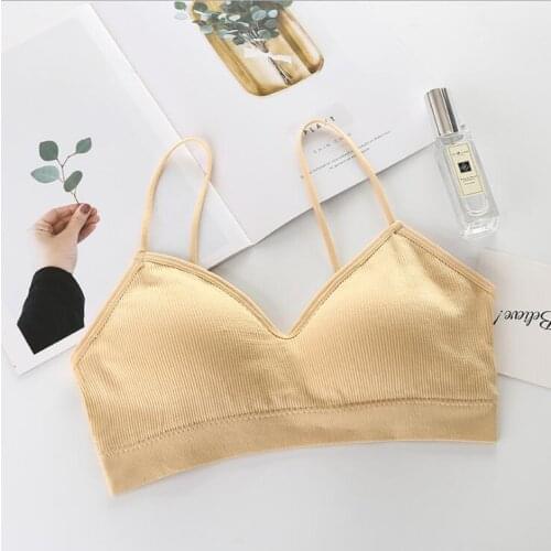 Sporty Invisible Push Up Bra Solid Top Sexy Seamless Bralette Chest Tops Wire Free Brassiere Women Lingerie