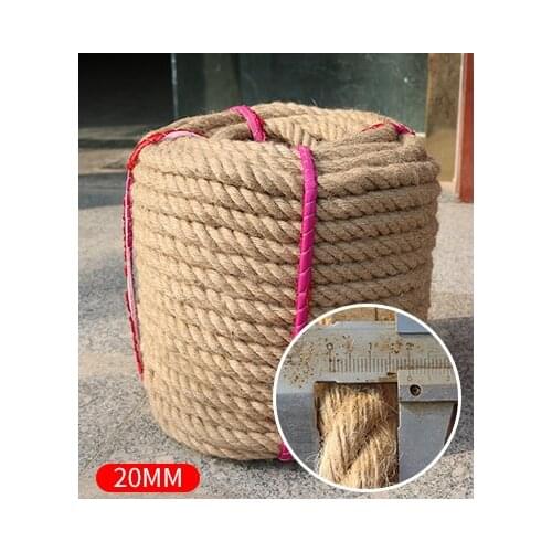 20mm Natural Hessian Jute Twine String Tag Label Hang Rope Wedding Home Woven Decorative DIY Crafts