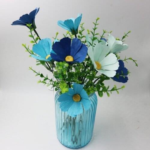 32CM height 7 branches plastic Eucalyptus artificial green bonsia plants home ornamental flower home decoration accessories