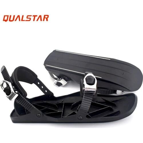 QUALSTAR Unisex winter Ski Skates Mini Portable Snow Shoes Adjustable Bindings Snow The Short Outdoor Travel Skiboard shoes