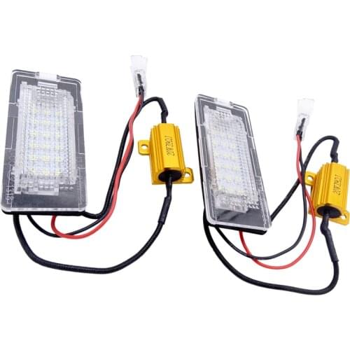 1pair for VW Touran Touareg Polo Jetta Passat 3C B6 2011-2014 Car LED Number License Plate Light Error Free Car Exterior Light