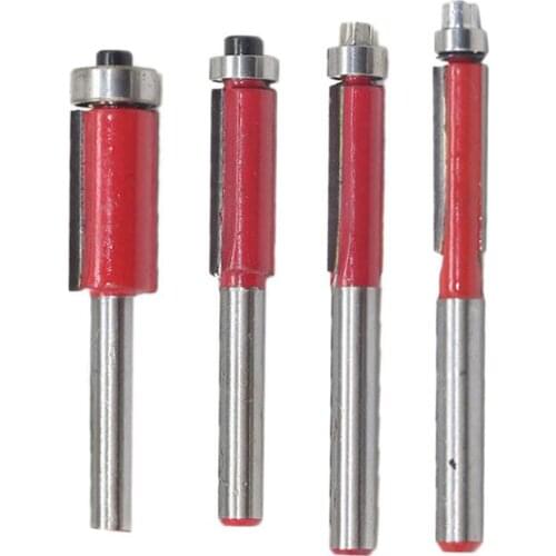 1/4 * 1/4 Carpentry Flush Trim Bit Carving Woodworking Router Bit For Precise Flush Trimming 1PC