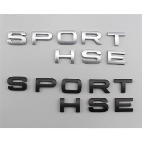 100pcs New Car Styling Good Quality 3D SPORT HSE SPORTHSE Rear Boot Gloss Matt Silver Black Auto Badge Emblem Sticker