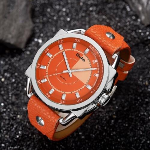 2021 Mens Fashion Trend Quartz Watch Multi Time Zone Fashion Luxury Belt Watch