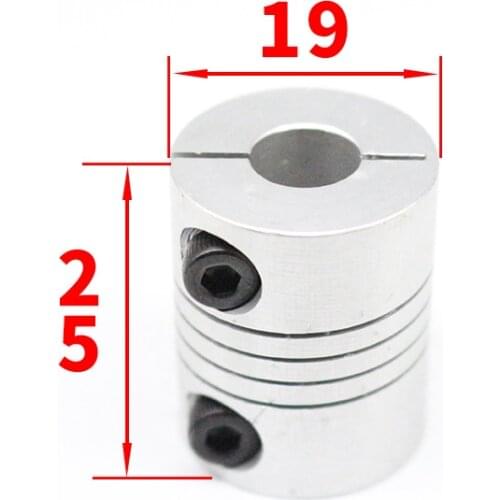3D 19x25mm 1pcs 5x8mm CNC Motor Jaw Shaft Coupler 5mm To 8mm Flexible Coupling OD 1 wholesale Dropshipping 3/4/5/6/6.35/7/8mm