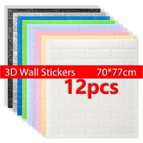 5/10Pcs 70X77cm DIY Self Adhesive 3D Wall Stickers Bedroom Decor Foam Brick Room Wall Decor Wallpaper Living Wall Sticker