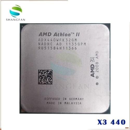 AMD Athlon II X3 440 3GHz Triple-Core CPU Processor ADX440WFK32GM ADX440WFK32GI Socket AM3 938PIN
