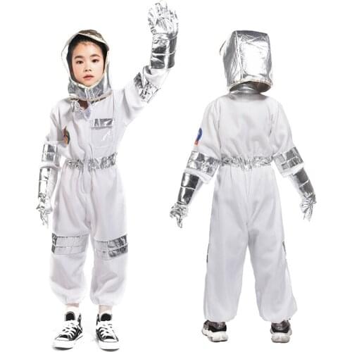 Childrens Party Game Astronaut Costume Role-playing Halloween Costume Carnival Cosplay Full Dressing Ball Kids Rocket Space Suit
