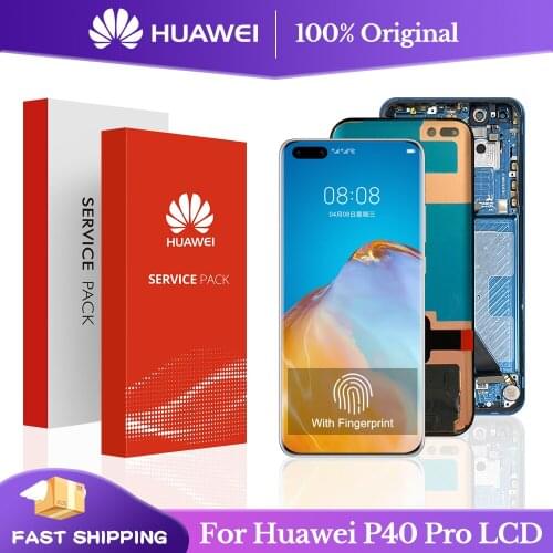 6.58'' Original For HUAWEI P40 Pro LCD Display Touch Screen Digitizer Assembly With Frame Replace For Huawei P40Pro ELS-NX9