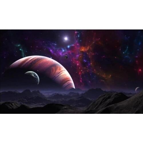 Custom photo wallpaper 3d mural wallpaper for walls 3d Planetary universe starry sky stereo TV background wall papers home decor